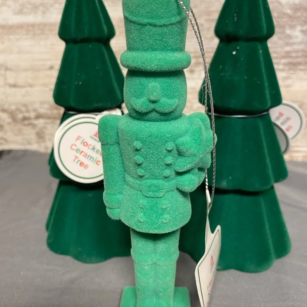 NWT Target 2024 Christmas green Nutcracker and Tree Decor Set